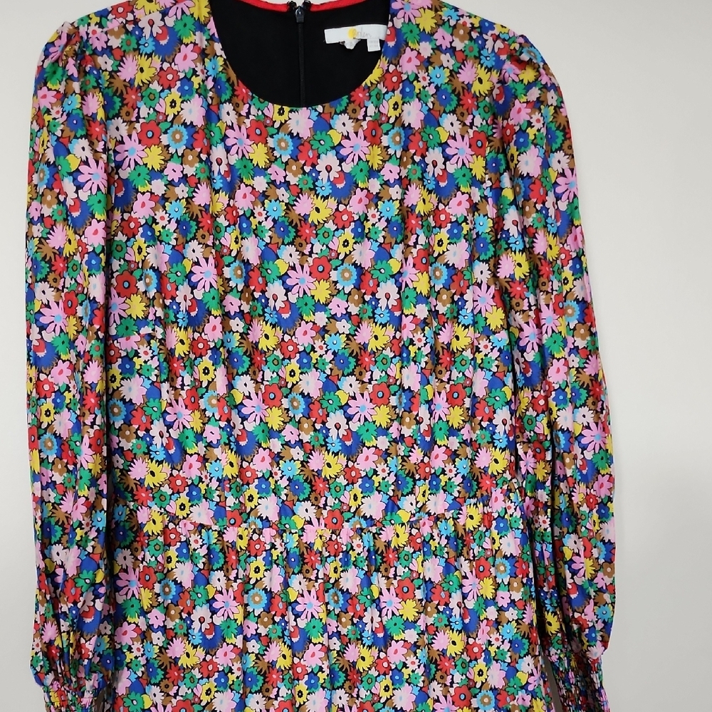 Boden Floral Maxi Dress in Pink, Blue, Yellow, Green